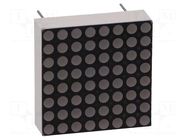 Display: LED; matrix; 8x8; yellow-green; 2÷4mcd; anode; 20x20mm LUCKYLIGHT