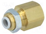 Push-in fitting; threaded,straight; -1÷10bar; brass; -5÷60°C SMC