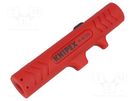 Stripping tool; Øcable: 8÷13mm; Wire: round; 125mm KNIPEX