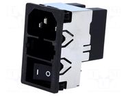 Connector: AC supply; socket; male; 2A; 250VAC; C14 (E); KMF SCHURTER