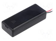 Holder; AAA,R3; Batt.no: 2; on panel; cables; 150mm KEYSTONE