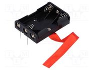 Holder; AAA,R3; Batt.no: 3; PCB; Features: ejection strip KEYSTONE