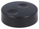 Knob; without pointer; plastic; Øshaft: 6mm; Ø39.6x13.5mm; black CLIFF