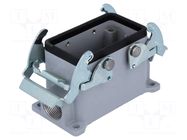 Enclosure for connectors: HDC; size 57.27; with double latch ILME