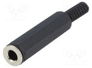 Plug; Jack 6,3mm; female; stereo,with strain relief; ways: 3 
