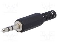 Plug; Jack 3,5mm; male; stereo,with strain relief; ways: 3 