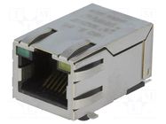 Connector: RJ45; socket; PIN: 8; shielded,with LED; gold-plated PULSE