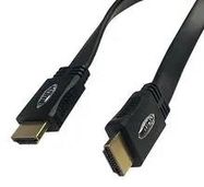 CABLE, FLAT HDMI PLUG-PLUG, 10M, BLK