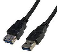 USB CABLE, 3.0 TYPE A PLUG-RCPT, 1M