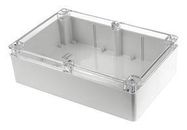 ENCLOSURE, SMALL, PC, GREY/CLEAR