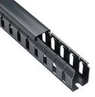 OPEN SLOT DUCT, PVC, BLACK, 130X107MM