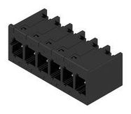 TERMINAL BLOCK, HEADER, R/A, 6POS, TH