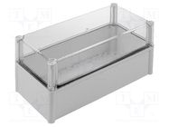 Enclosure: multipurpose; X: 188mm; Y: 378mm; Z: 180mm; SOLID; grey FIBOX