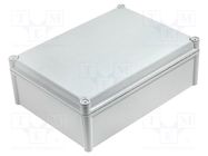 Enclosure: multipurpose; X: 278mm; Y: 378mm; Z: 130mm; SOLID; grey FIBOX