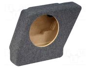 Car loudspeaker enclosure; MDF; grey melange; 250mm; BMW; 15l BASSER