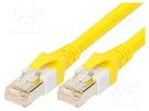 Patch cord; S/FTP; 6; stranded; Cu; PUR; yellow; 1m; 26AWG; Cores: 8 HARTING