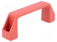 Holder; technopolymer PA; red; H: 38mm; L: 109mm; W: 21mm; F2: 2.5kN ELESA+GANTER