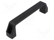 Holder; plastic; black; H: 50mm; L: 179mm; W: 28mm; Holes pitch: 160mm ELESA+GANTER