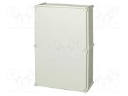 Enclosure: multipurpose; X: 378mm; Y: 558mm; Z: 180mm; SOLID; grey FIBOX