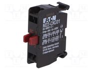 Contact block; 22mm; RMQ-Titan; -25÷70°C; for back plate EATON ELECTRIC