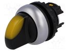 Switch: rotary; 22mm; Stabl.pos: 1; yellow; M22-FLED,M22-LED; IP67 EATON ELECTRIC