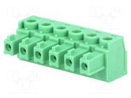 Connector: pluggable terminal block; plug; female; 8A; 160V; green PHOENIX CONTACT
