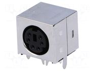 Connector: DIN mini; socket; female; PIN: 6; THT; angled 90° CHANGZHOU DAHUA IMP AND EXP (GROUP) CO