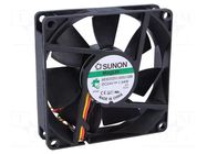 Fan: DC; axial; 24VDC; 80x80x20mm; 61.16m3/h; 38dBA; Vapo; Len: 300mm SUNON