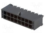 Socket; wire-board; male; MF30; 3mm; PIN: 16; THT; PCB snap; 5A; 10mΩ Amphenol Communications Solutions