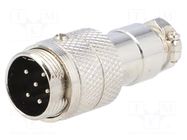 Connector: microphone; plug; male; PIN: 6; for cable; straight NINIGI