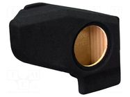 Car loudspeaker enclosure; MDF; black; 200mm; Grooving: 217mm BASSER