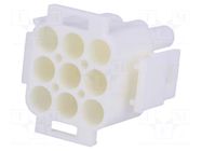Connector: wire-wire/PCB; plug; male/female; PIN: 9; 600V; 6.35mm TE Connectivity