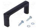 Handle; ABS; black; H: 32mm; L: 75mm; W: 12mm MENTOR