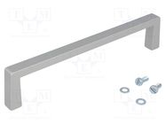 Holder; aluminium; grey; H: 40mm; L: 191mm; W: 12.2mm; handle MENTOR