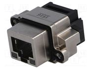 Socket; RJ45; with LED; IP68; for panel mounting; THT; angled 90° Amphenol Communications Solutions