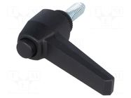 Lever; adjustable; Thread len: 16mm; Lever length: 50mm ELESA+GANTER