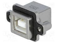Socket; USB B; MUSB; for panel mounting,screw; THT; angled 90° Amphenol Communications Solutions