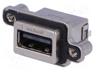 Socket; USB A; MUSB; for panel mounting,screw; THT; straight; IP68 Amphenol Communications Solutions