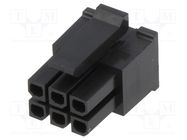 Connector: wire-board; plug; female; Micro-Fit 3.0; 3mm; PIN: 6 