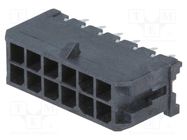 Connector: wire-board; socket; male; Micro-Fit 3.0; 3mm; PIN: 12 