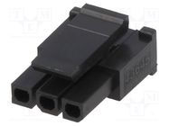 Plug; wire-board; female; Micro-Fit 3.0; 3mm; PIN: 3; w/o contacts MOLEX