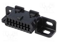 Connector: diagnostic OBD II; female; socket; for panel mounting MOLEX