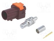 Connector: FAKRA; plug; male; crimped; straight; Cable: RG174,RG316 MOLEX