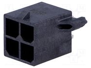 Socket; wire-board; male; Mega-Fit; 5.7mm; PIN: 4; UL94V-0; 23A; THT MOLEX