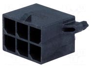 Connector: wire-board; socket; male; PIN: 6; Mega-Fit; straight MOLEX