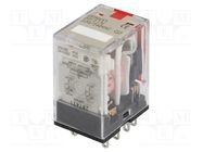 Relay: electromagnetic; DPDT; Ucoil: 230VAC; Icontacts max: 10A OMRON