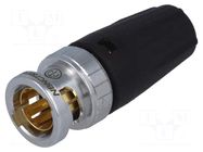 Connector: BNC; plug; male; shielded,with strain relief; straight NEUTRIK