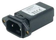 POWER CONN, IEC C18 INLET, 1A, QC