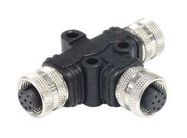 SENSOR SPLITTER, 4P M12 RCPT-2XM12 RCPT