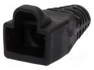 RJ45 plug boot; 6mm; black ENCITECH